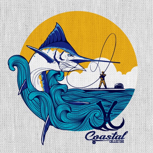 An illustration tshirt design for Coastal Collective.