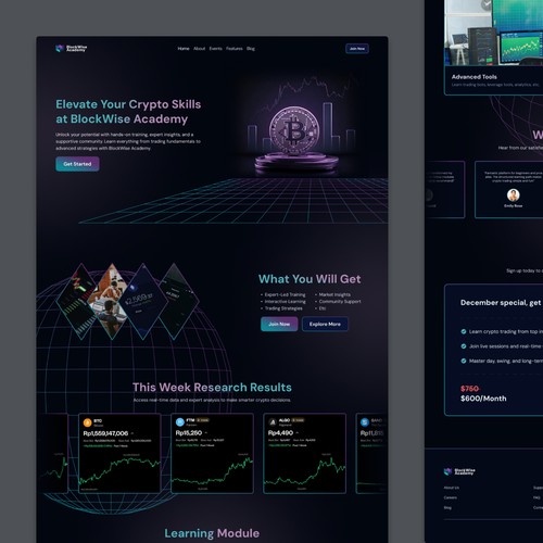 BlockWise Academy - Landing Page UI/UX Design