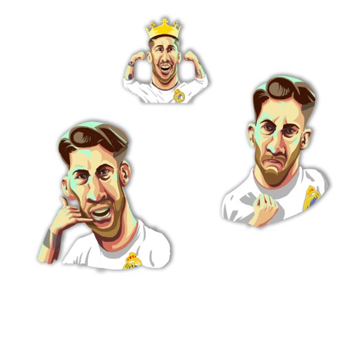 Sergio Ramos stickers for mobile app