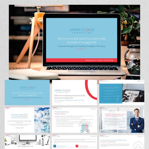 PowerPoint Design for the "Japan Cloud Computing" Project.