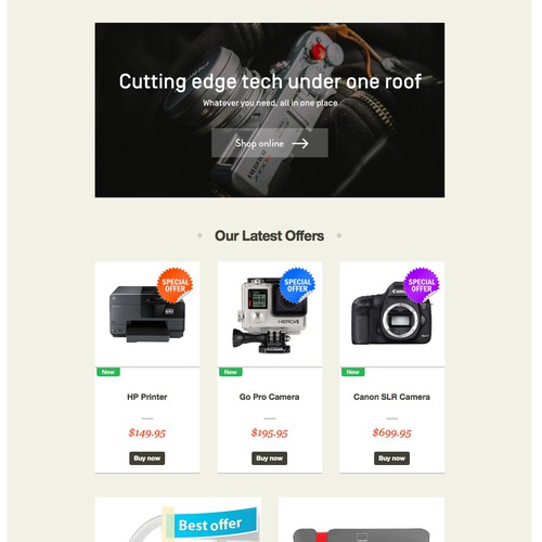 Cool email template for our companies hot offers!