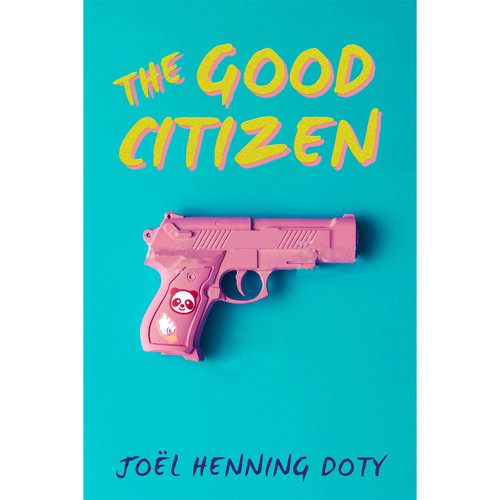 Bold pop-art book cover for a dystopian novel