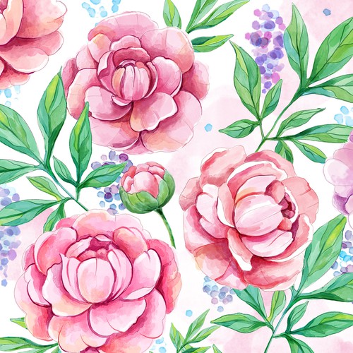 Watercolor floral design