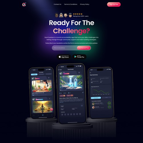 App Landing page