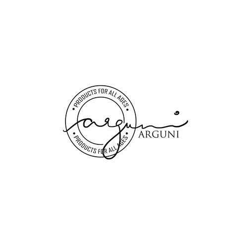 Arguni-logo entry for an online retail shop (white)