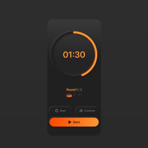 Neumorphic Timer App