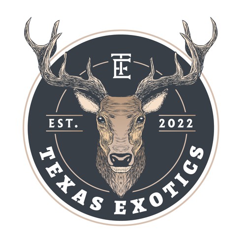 Logo concept for exotic deer breeding company in Texas