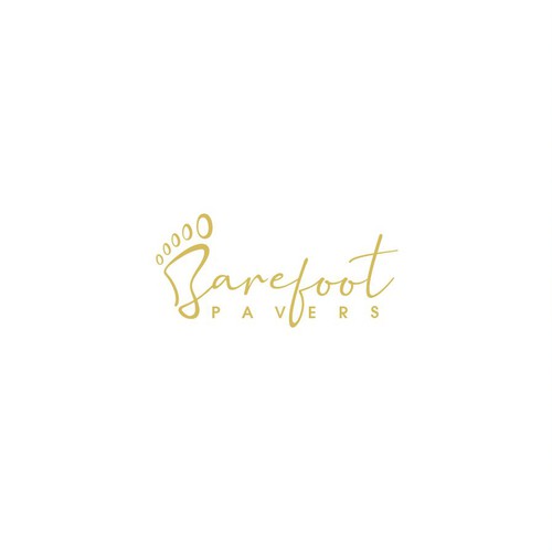 Playful logo for Barefoot Pavers