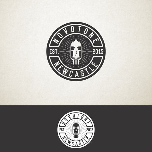 Vintage logo for music record company
