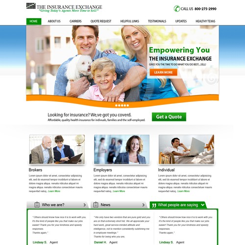 Help The Insurance Exchange with a new website design