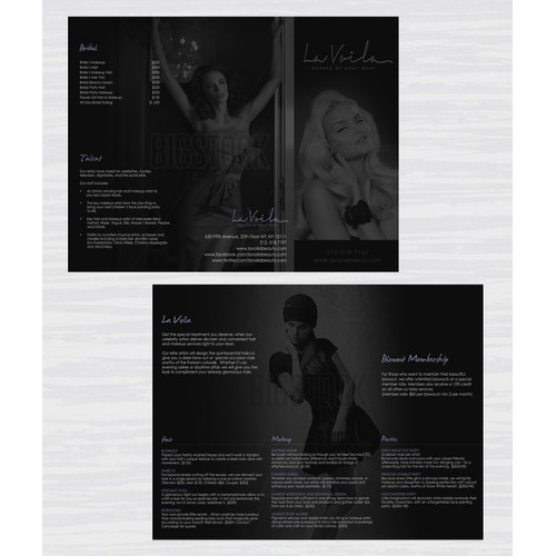 Brochure design for High End Beauty Company