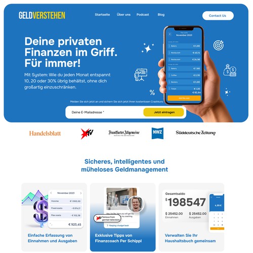 Wealth Saving Landing Page
