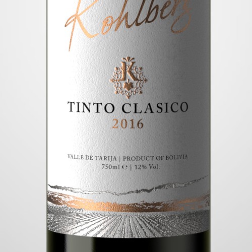 Kohlberg Red wine label design