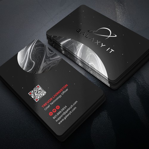 Stellar Space-Themed Business Card for Galaxy IT
