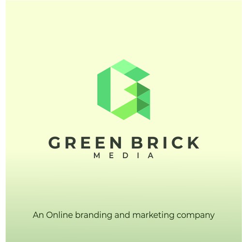Logo for letter G+B (Green Brick Media)