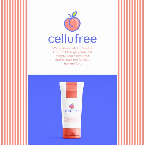 Beauty peach logo for anticellulite brand