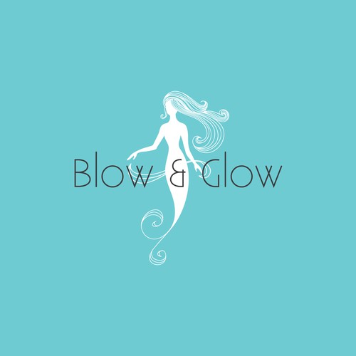 Logo concept for hair washing and blow dry salon