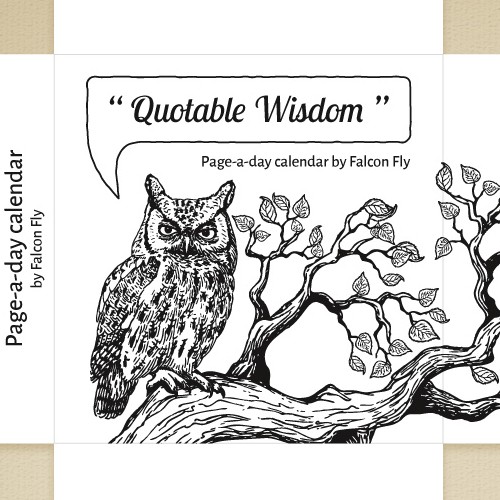 Design a small calendar box.  Theme is quotes of wisdom, need a design that's modern but classical