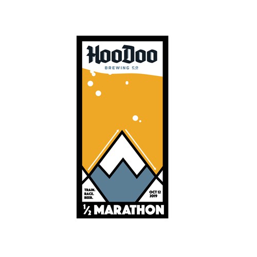 logo for the hoodoo half marathon
