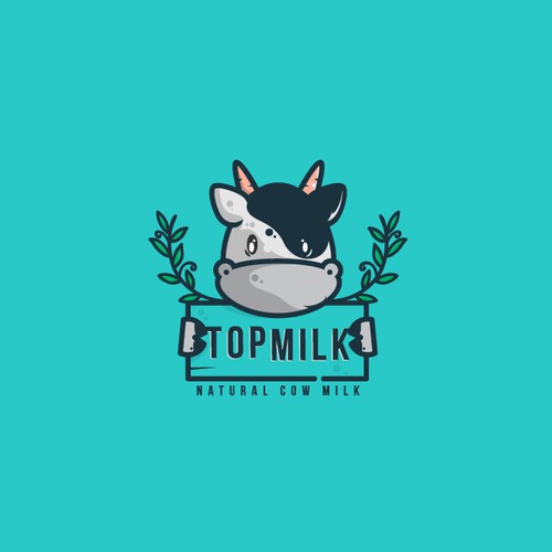 Playful character logo for Milk 