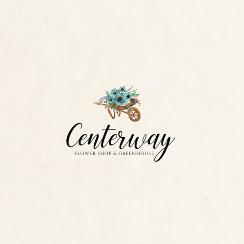 Create a logo for Centerway Flower Shop & Greenhouse