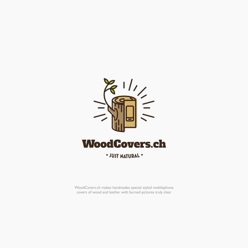 Logo for handmade wooden mobilephone covers