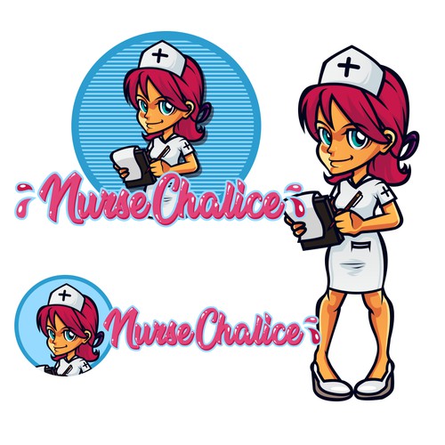 Nurse Calice Character and Logo Design