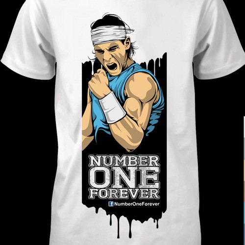 T-shirt Men design: "number 1 forever"