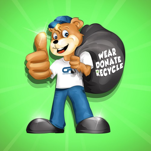 Teddy Says "Wear Donate Recycle"