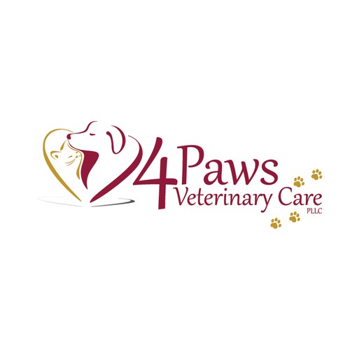 Create an inviting veterinary care logo for a growing small animal practice