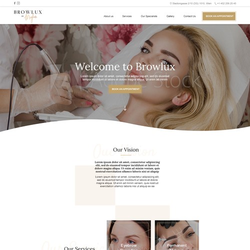 Beauty studio website 