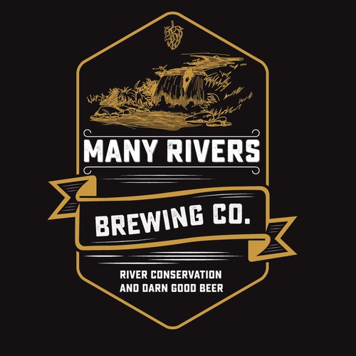 vintage logo for brewery