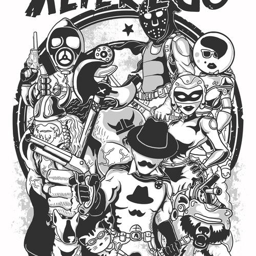 ALTEREGO PRODUCTIONS needs a SUPERHERO!! Make us a Comic Book Inspired graphic for our business tshirt!