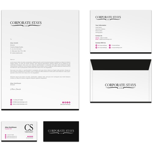 Brand identity design for CorporateStays