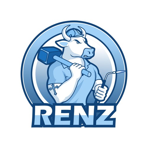 The Logo concept called for a bull with a reference to Christianity.