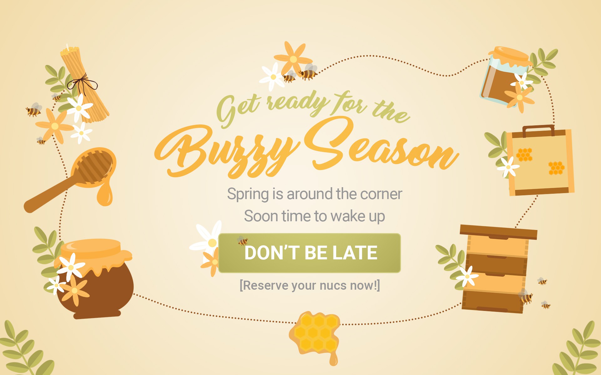 Bee colony to sell - Home Page Slide design, creatives are welcome!