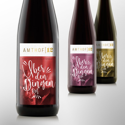 Wine label design for a new wine brand