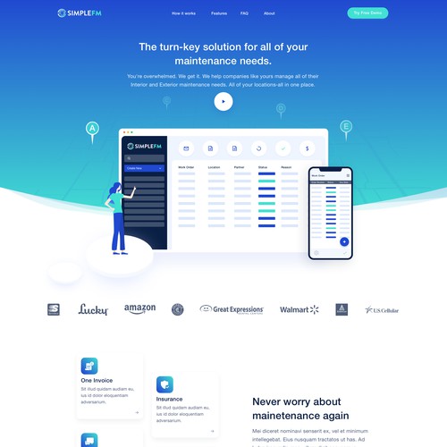 Web Redesign for a management software