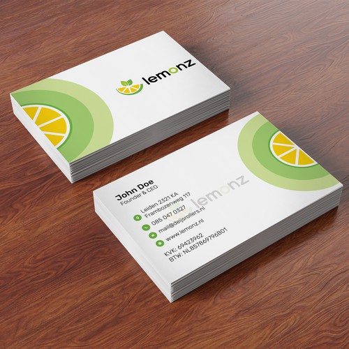 Food and Drinks brand business card - Minimal design