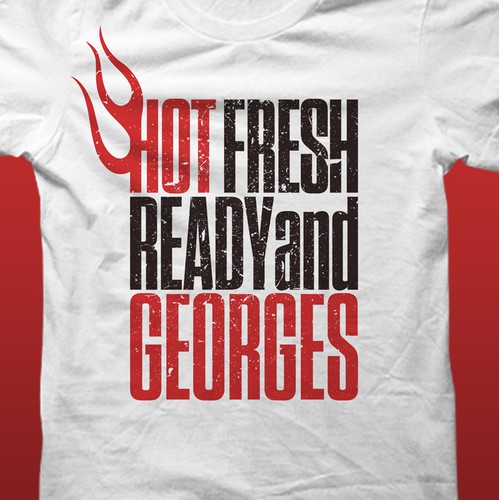 Engaging restaurant T-shirt for George's