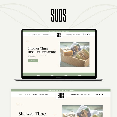 Soap company landing page