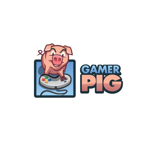 Illustrative Logo for Gamer Pig