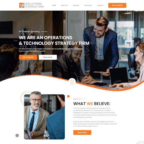 Website design for consulting business