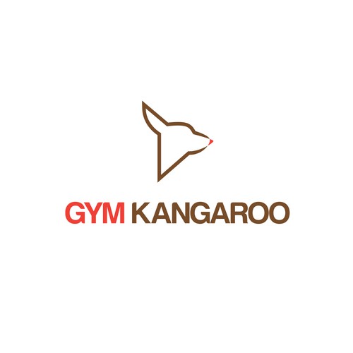 Create a logo for Gym Kangaroo, an app allowing tourists to skip hotel gyms and find real gyms.