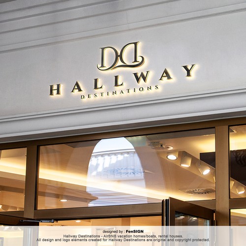 Stylish logo for Hallway Destinations