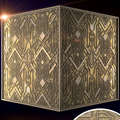 3D design for decorative brass jewelry cube