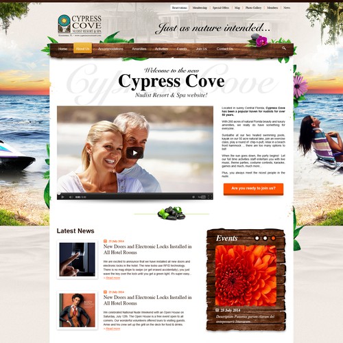 Design the new amazing look of cypresscoveresort.com