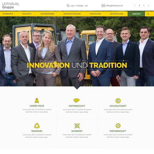 New homepage for - Austrian family business in the construction industry