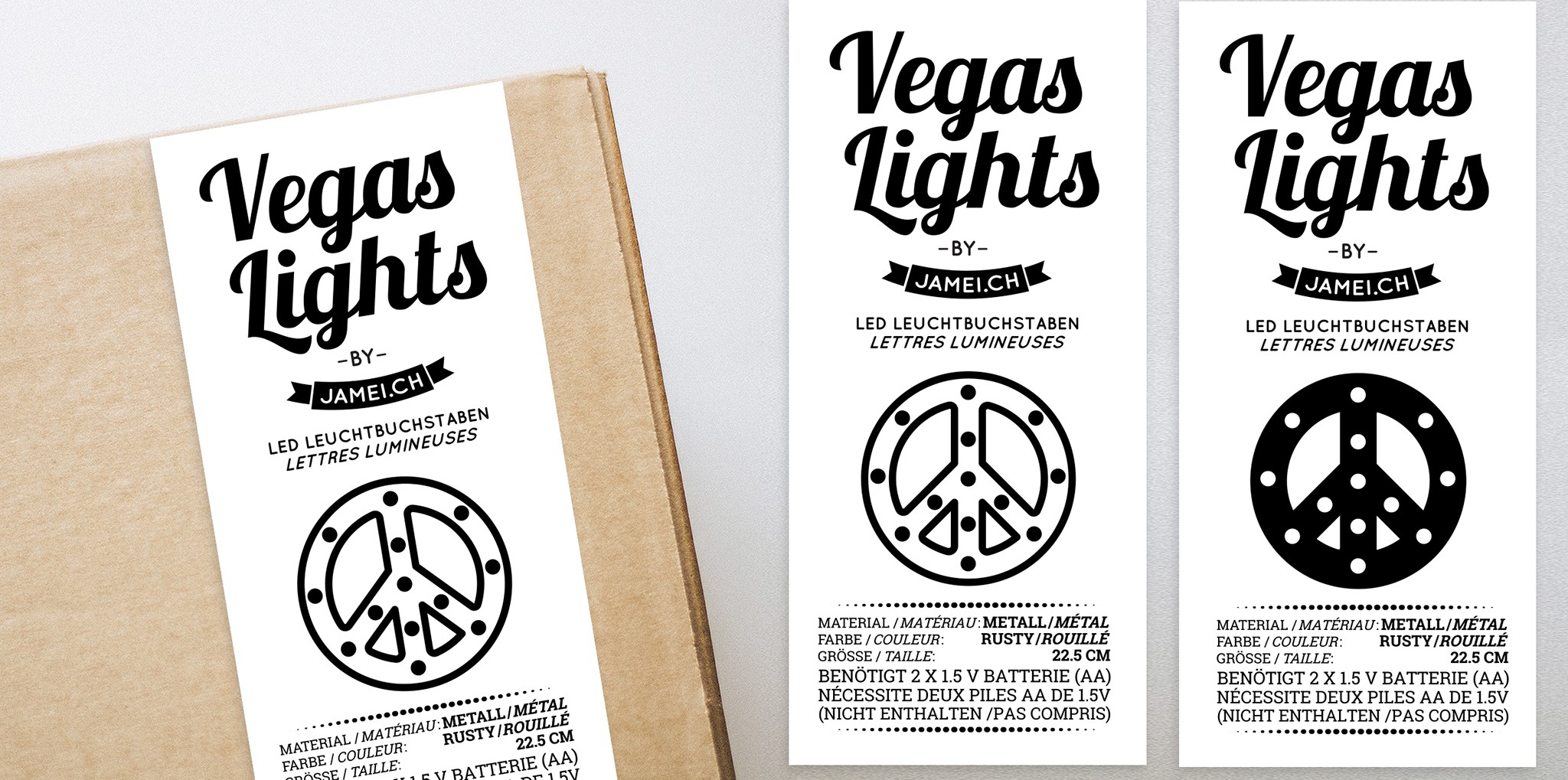 Create a sticker design for high quality LED metall lights