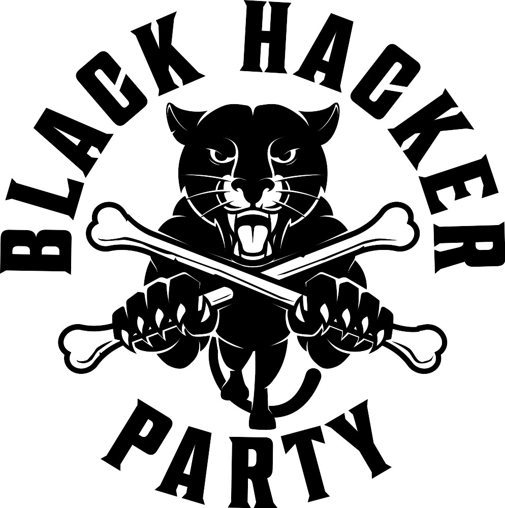 Black Hacker Party Logo Design